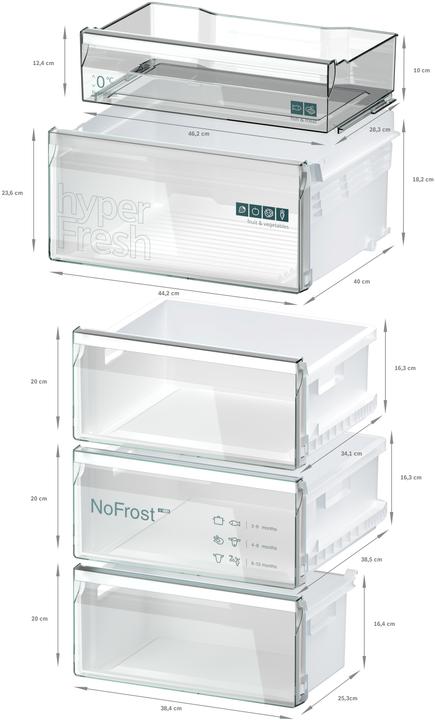 Immagine prodotto Siemens iQ300, Frigorifero-congelatore a libera installazione con scomparto congelatore inferiore, 203 x 60 (363 l)