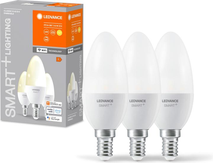 Image du produit Ledvance Smart+ Lecture (E14, 4.90 W, 470 lm, 3 x, F)