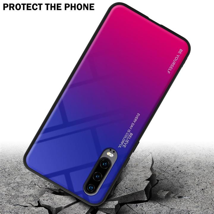 Produktbild Cadorabo TPU 2 Farben Glas Cover (Huawei P30)