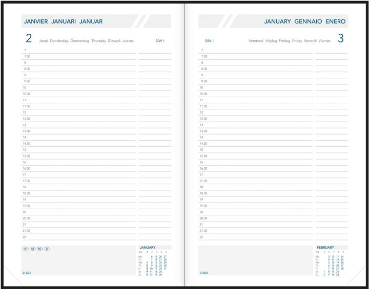 Immagine prodotto Aurora Folio 1 B Travers 2021 FA211Z nero, 1T/S 140x210x4mm (Speciale, Francese, Tedesco, Spagnolo, Inglese, Italiano, Olandese)