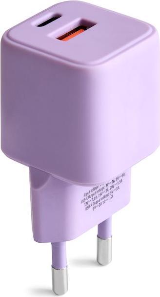 Actual product image Forever COLORUM wall charger USB-A + USB-C PD 30W CLS30-AC-09 xLavenda (30 W)