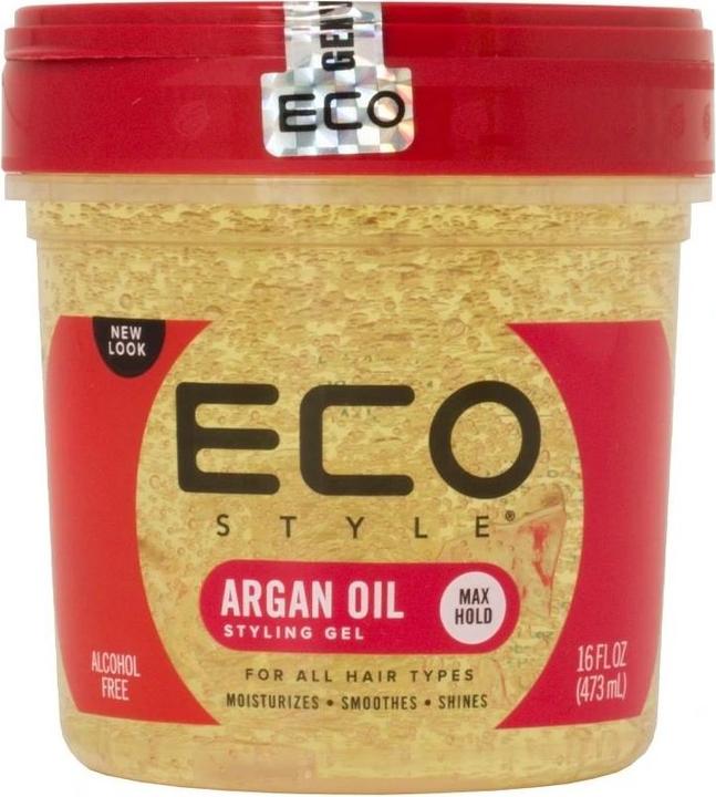 Eco Style Gel Styling con Olio di Argan Marocchino Tenuta per tutto il giorno Senza alcool Senza parabeni (Gel per capelli, 473 ml)