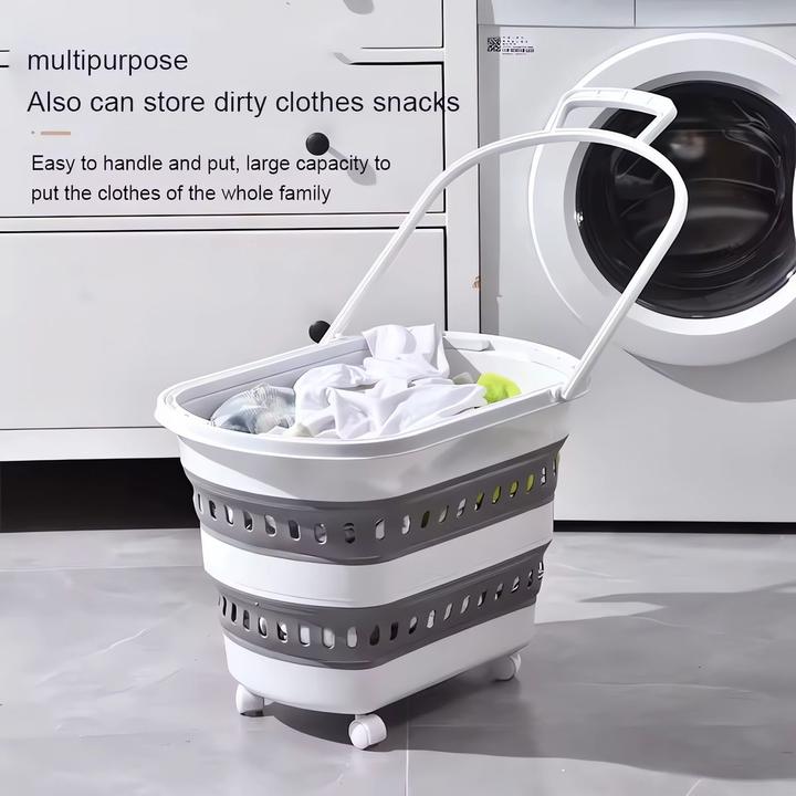 Produktbild König Design Wäschekorb Faltbar Wäschesammler Wäschebox Wäschetonne Aufbewahrungskorb 38 L (38 l)