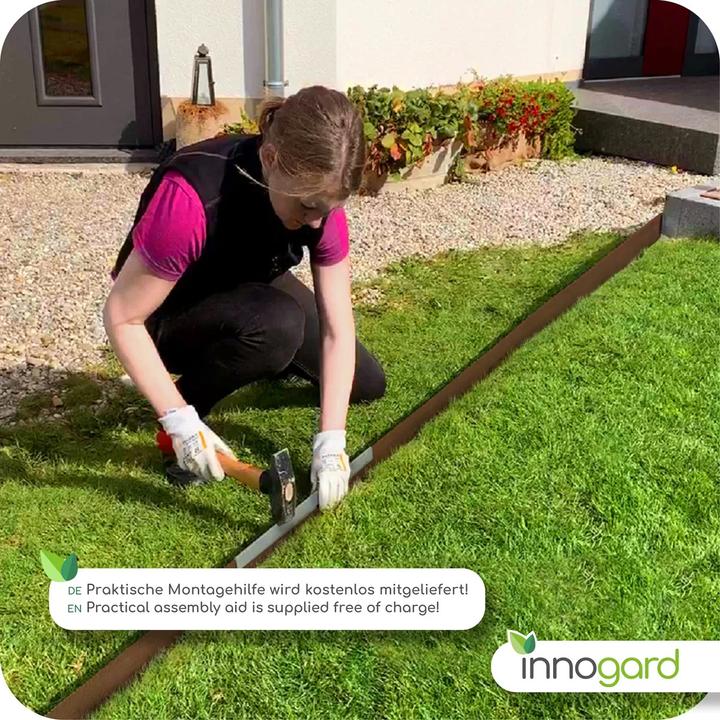 Produktbild Innogard Rasenkantenband Corten 25 cm Höhe 10 m Länge (1000 cm)