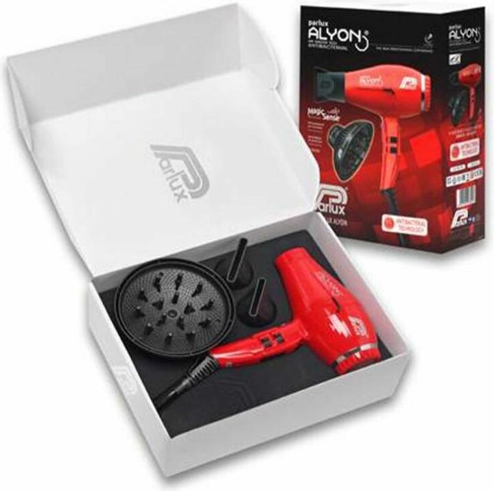 Actual product image Parlux Hairdryer Alyon Ionic, red with Magic Sense