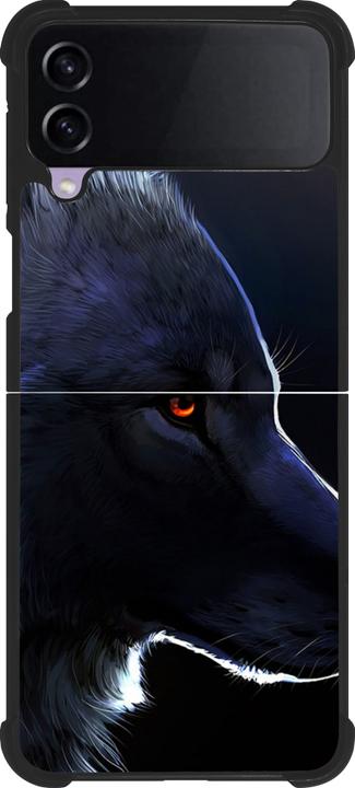 Image du produit PhoneLook Coque Silicone rigide noir Wolf Shape (Samsung Galaxy Z Flip4)