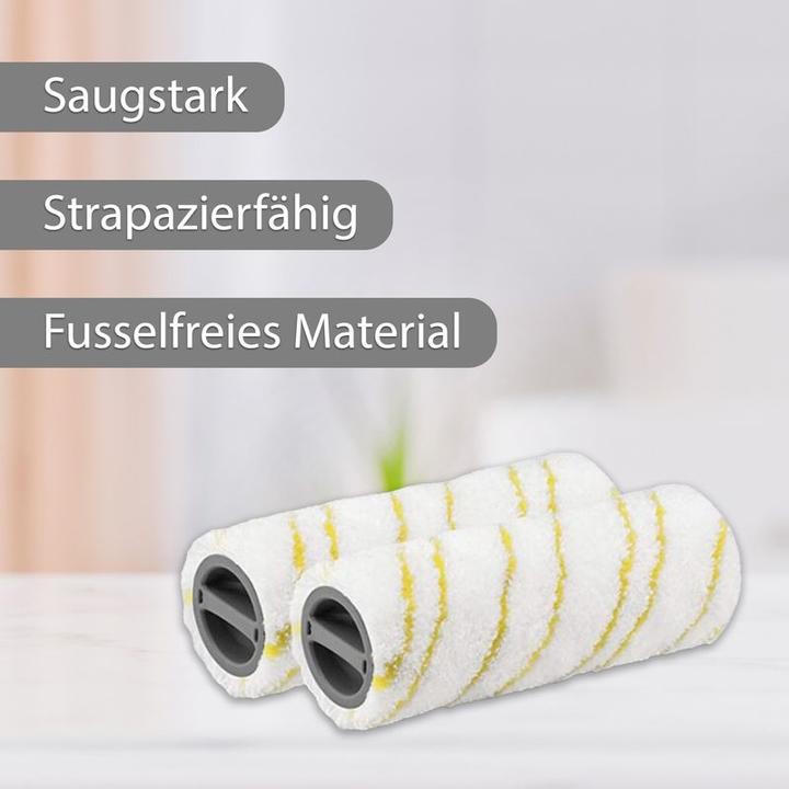 Actual product image Hermex Alternative roller set Kärcher FC3 FC5 FC7 Microfibre rollers 2-pack