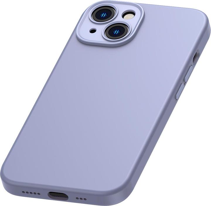 Actual product image Baseus Liquid Silica Gel Case for iPhone 14 Plus (lavender)+ tempered glass + cleaning kit (Apple iPhone 14 Plus)