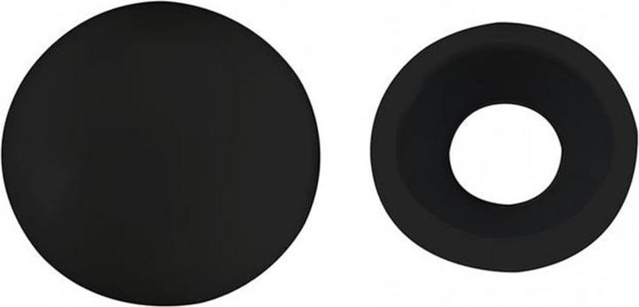 Actual product image Krafter Cover caps 2-piece, black 15 x 5 mm, 8 pieces