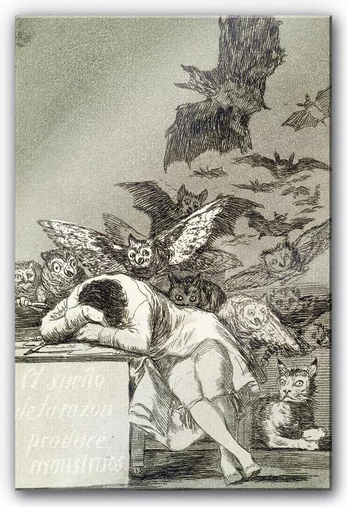Immagine prodotto Trenddeko de Goya - Il sonno della ragione fa nascere i mostri (70 x 100 cm)