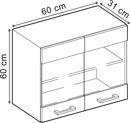 Actual product image Vicco Hängeschrank R-Line (60 x 31 x 60 cm)