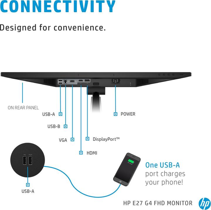 Produktbild HP E27 G4 (1920 x 1080 Pixel, 27")