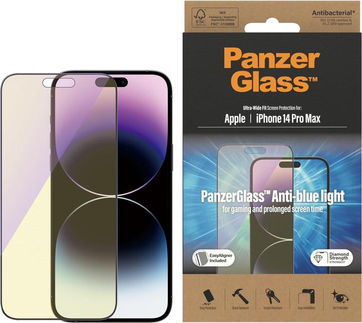 Produktbild PanzerGlass Ultra Wide Anti Bluelight (1 Stück, Apple iPhone 14 Pro Max)
