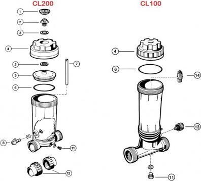 Actual product image Hayward Chlorinator and brominator adjustment valve Ref CLX200PA