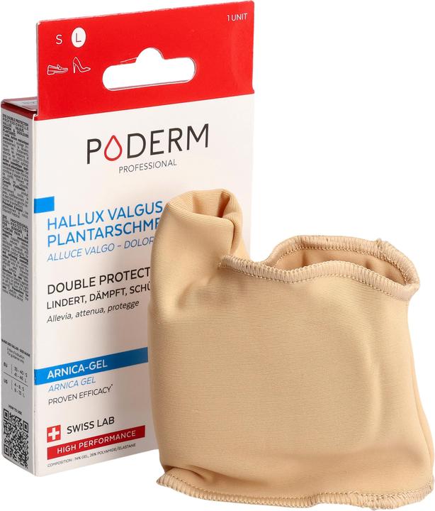 Produktbild Poderm Doppelschutz für Hallux Valgus Ballenzeh & Fusssohlenschmerzen (Fussdeodorant & -puder, 202.50 ml)