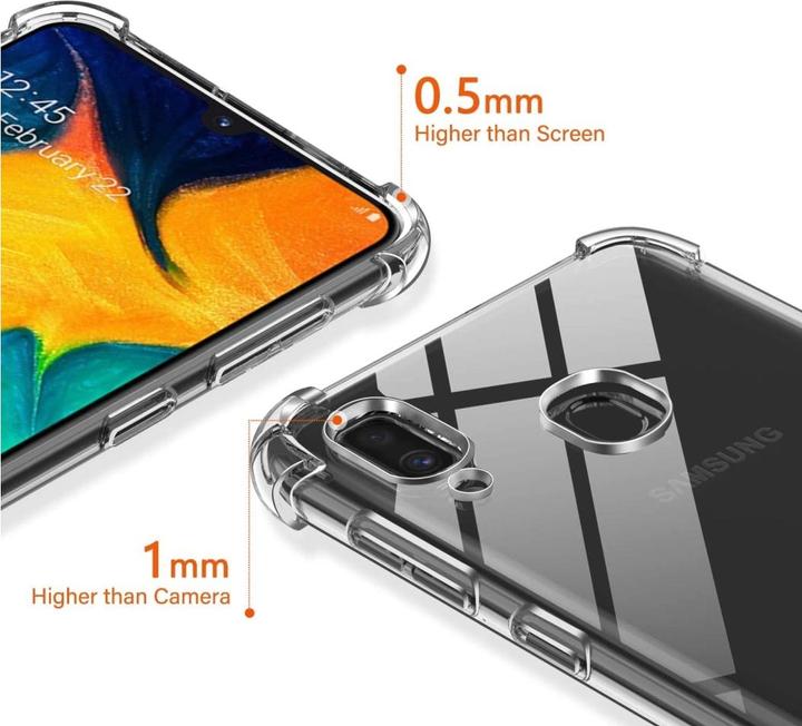Actual product image Screenguard Samsung Galaxy A40 Case Crystal Soft Airbag Bumper (Samsung Galaxy A40)