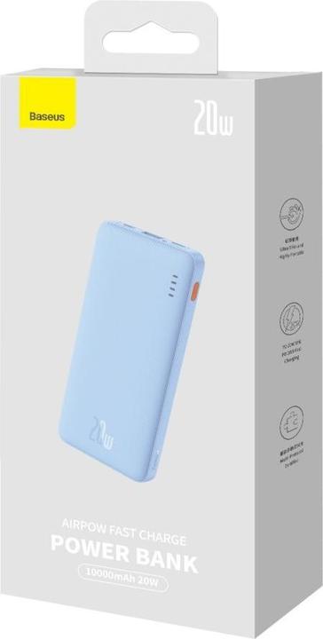 Actual product image Baseus Airpow 10000 mAh 20W powerbank (blue) (10000 mAh, 20 W, 20 Wh)