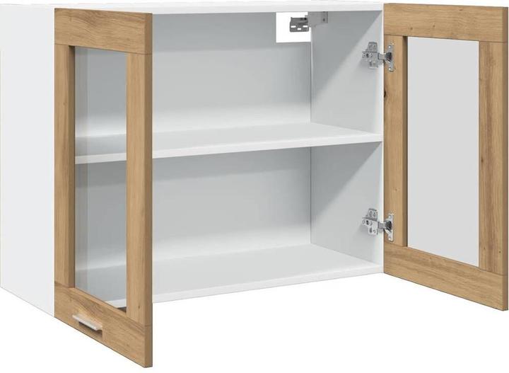 Image du produit VidaXL Hängeglasschrank Artisan-Eiche 80x31x60 cm Holzwerkstoff Küchenschrank (80 x 31 x 60 cm)