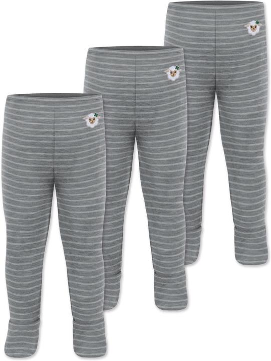 Normani 3er Pack Baby Merino Hose mit Füssen - 9541