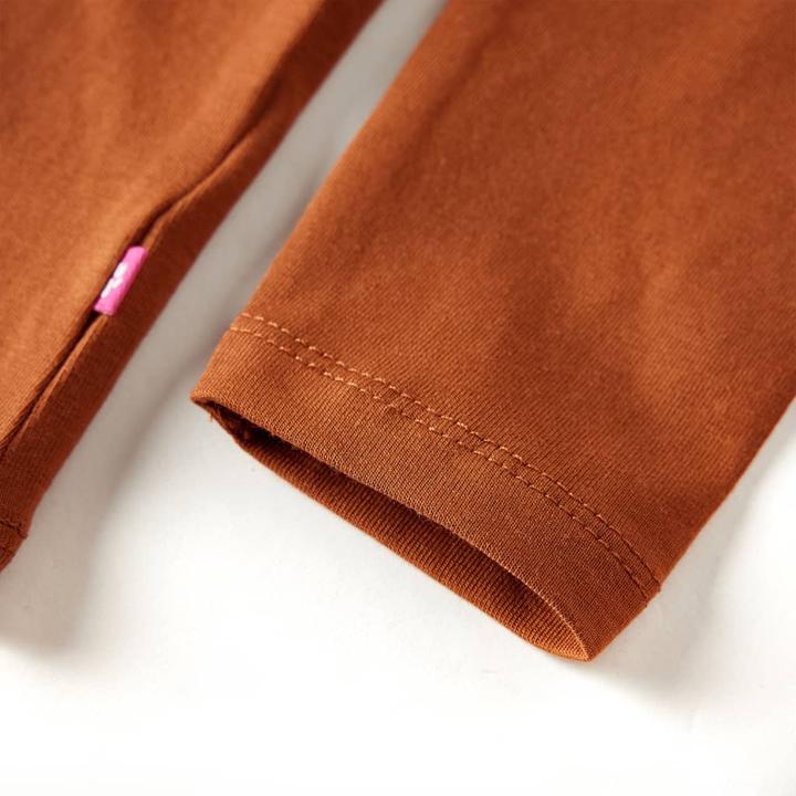 Produktbild VidaXL Kinder-Langarmshirt Cognac 128,Material: 95 % Baumwolle. 5 (128)