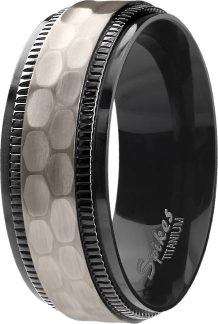 Image du produit Star Piercing Bague noire martelée (64)
