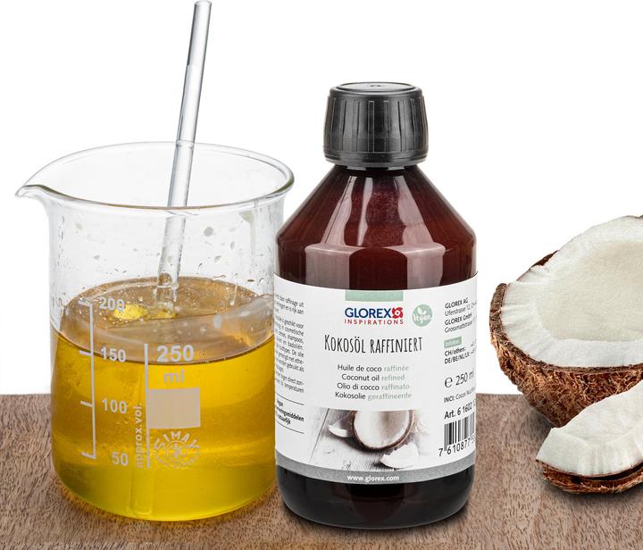 Immagine prodotto Glorex Olio cosmetico di cocco raffinato 250 ml (Olio corpo, 250 ml)