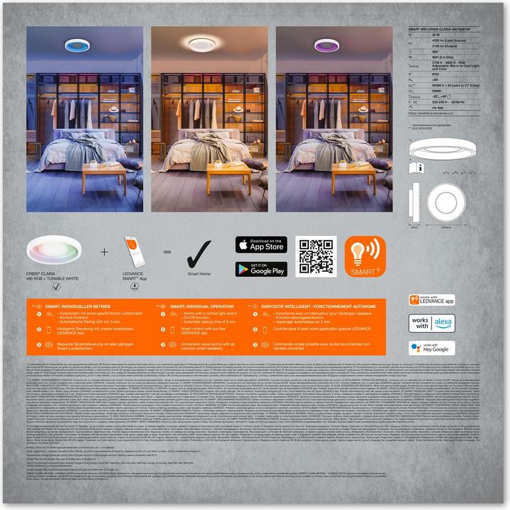 Actual product image Ledvance Smart+ Orbis Ceiling (3150 lm)