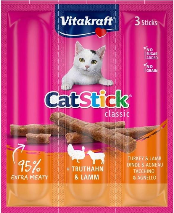 Immagine prodotto Vitakraft Cat Stick Tacchino e agnello - bocconcini per gatti - 18g (18 g)