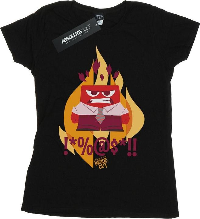 Actual product image Disney Womens/Ladies Inside Out Fired Up Cotton T-Shirt (XL)