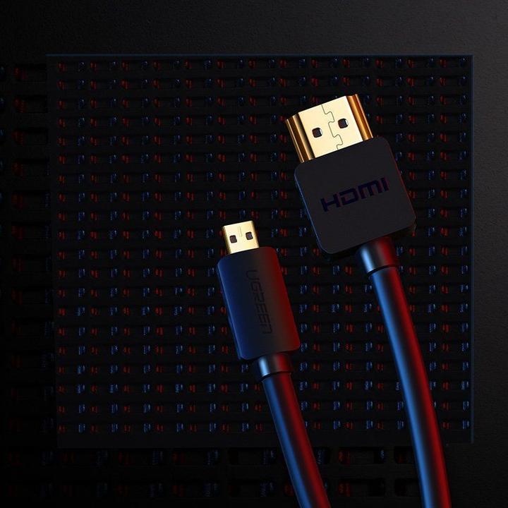 Produktbild Ugreen Micro HDMI auf HDMI 19pin 4K 60Hz 2.0V gold (1 m, HDMI)