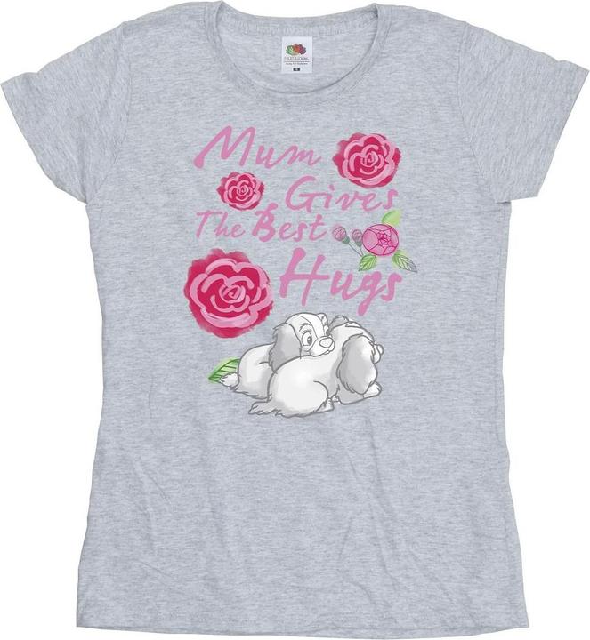 Actual product image Disney Womens/Ladies Lady And The Tramp Mum Hugs Cotton T-Shirt (XXL)