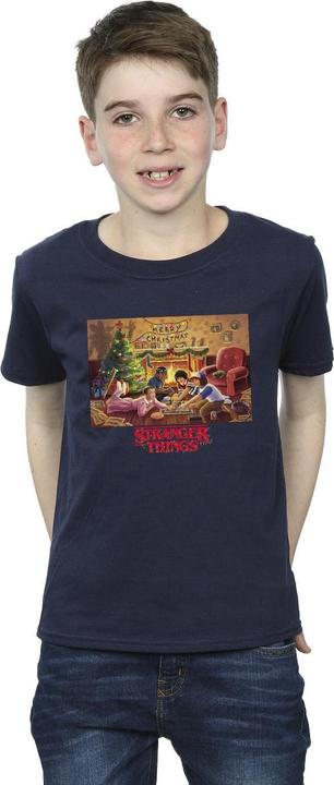 Actual product image Netflix Boys Stranger Things Christmas Gathering T-Shirt (128)