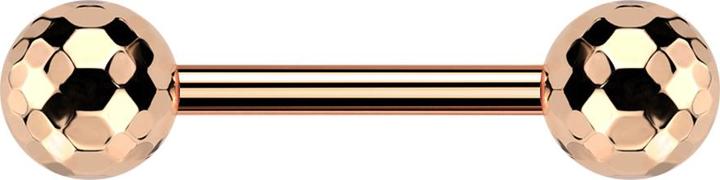 Produktbild Star Piercing Threadless Barbell rosegold mit zwei Discokugeln rosegold (ohne Messing, Titan G23)