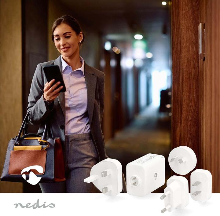 Produktbild Nedis Reise-Adapter - 100-240 V AC 50/60 Hz - 65 W - Weiss