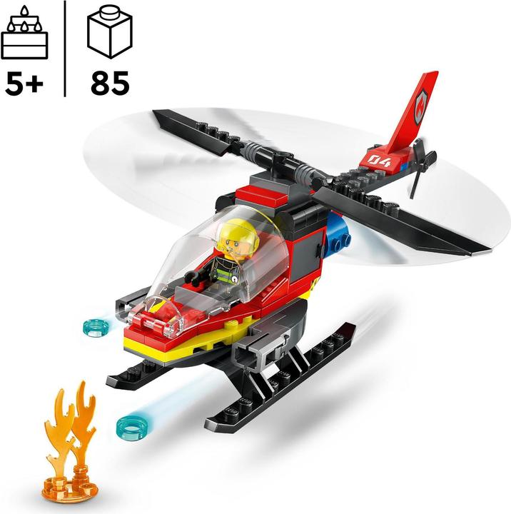 Produktbild LEGO Feuerwehrhubschrauber (60411, LEGO City)