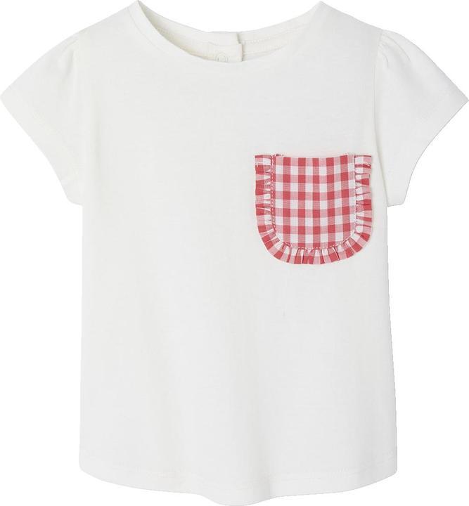 Actual product image Vertbaudet Bio-Kollektion: Baby T-Shirt mit karierter Tasche (92)