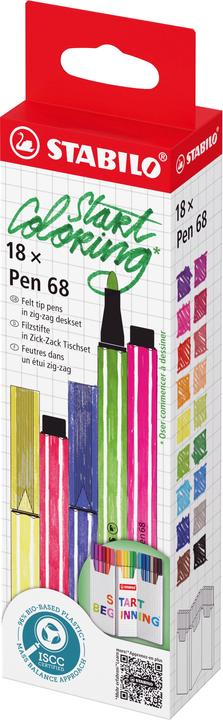 Produktbild STABILO Pen 68 (Sortiert, 18 x)