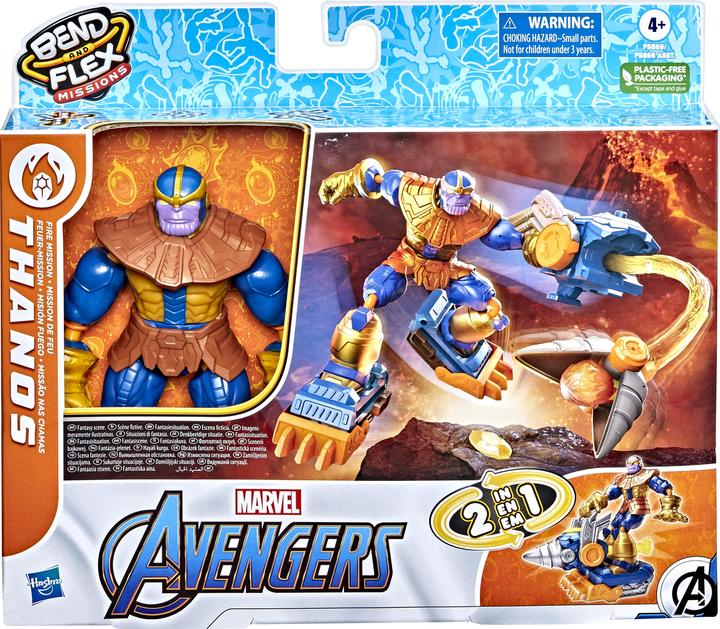 Immagine prodotto Hasbro Marvel Avengers Bend and Flex Missions Thanos Fire Mission, 15 cm di altezza figura piegabile per...