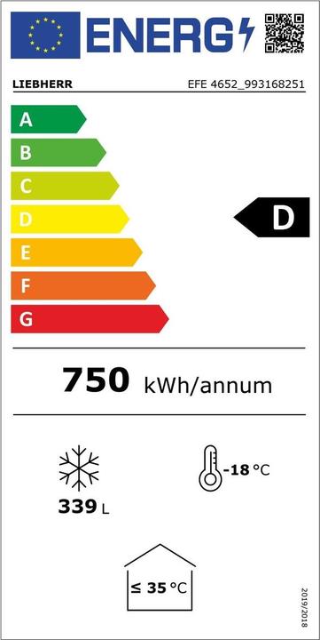 Energy Label Liebherr EFE 4652 (Stand-alone, 339 l)