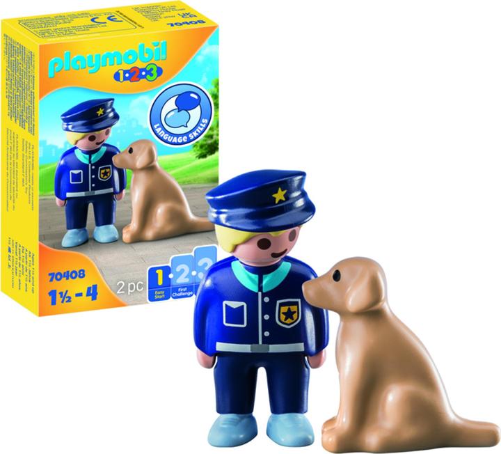 Image du produit Playmobil Policier avec chien (70408, Playmobil 1.2.3)
