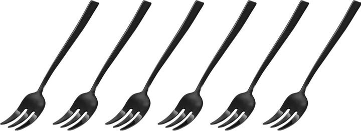 Actual product image Sambonet Cake fork skirt 6 pieces, Black (6 Piece, Pitchfork)
