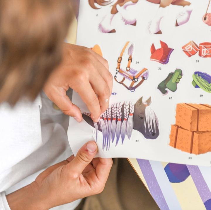 Actual product image Poppik Sticker learning poster horses