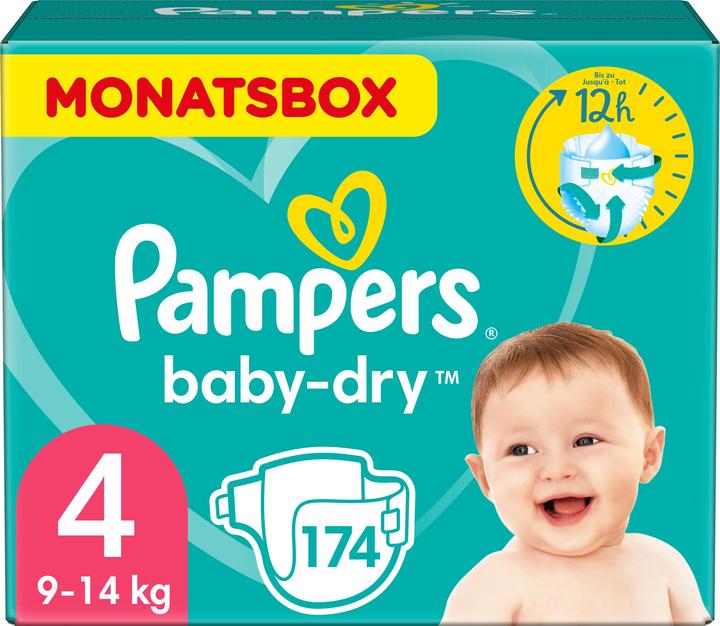 Immagine prodotto Pampers Baby Dry (Dimensione 4, Pacco mensile, 174 Pezzo/i)