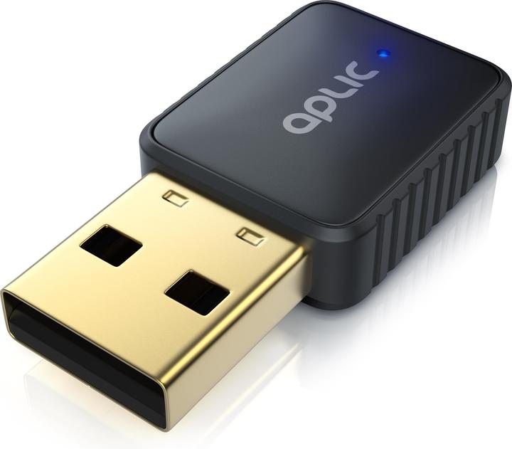 Produktbild Aplic WLAN USB Adapter Stick Dongle, WiFi Stick 600 MBit/s 2,4 GHz + 5 GHz / 802.11 ac/n/g/b/h, Windows 11 (USB)