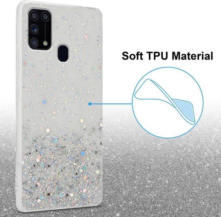 Image du produit Cadorabo Housse en TPU avec paillettes pour Samsung Galaxy M31 (Samsung Galaxy M31)