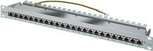 Image du produit Telegärtner TELEGAERTNER Panneau de brassage Cat5e 24Port RJ45 1HE 48,3cm 48,30cm (19") gris clair (26.11.0523)