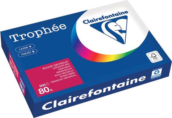 Actual product image Trophee Kopierpapier, DIN A3, 80g/qm, 500 Blatt, kirschrot (80 g/m²)
