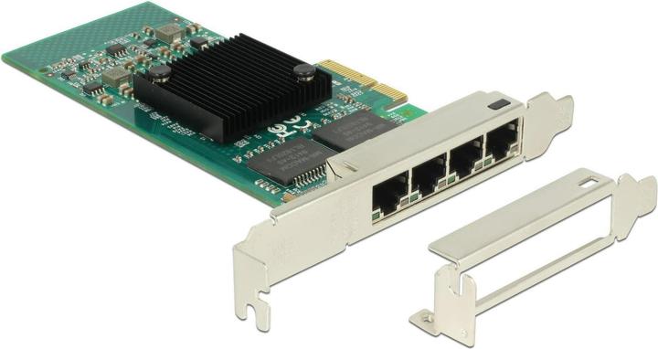 Delock Scheda di rete PCI Express, 4x1Gbps (PCI Express 2.1 x4)