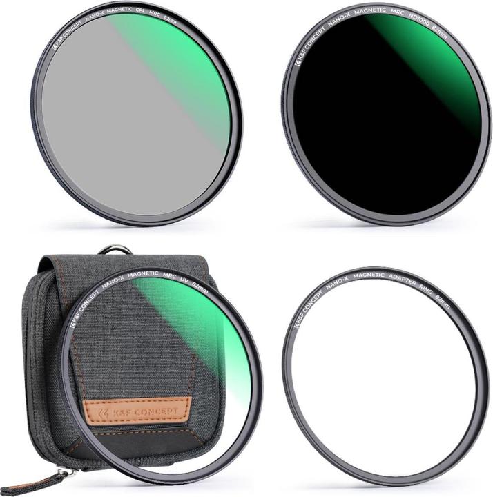 Actual product image K&F Concept Concept Magnetic lens filter kit CPL-ND-UV 55 mm (Neutral density filter, UV filter)
