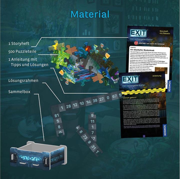 Produktbild Kosmos EXIT® - Das Puzzle: Das verborgene Atellier (500 Teile)